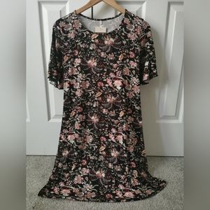 NWT Leonisa floral black dress size M